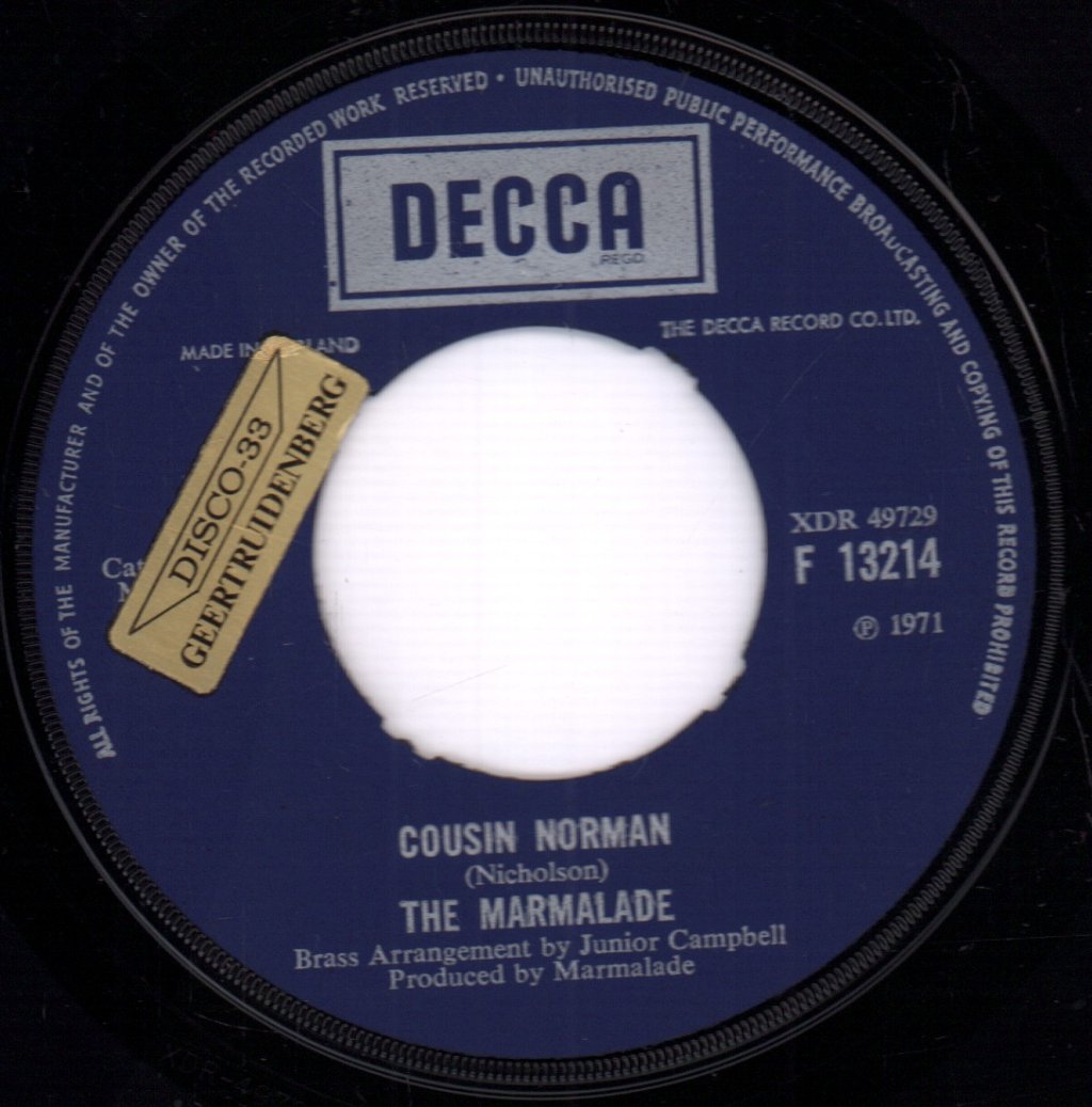 Marmalade - Cousin Norman / Lonely Man - 7 Inch