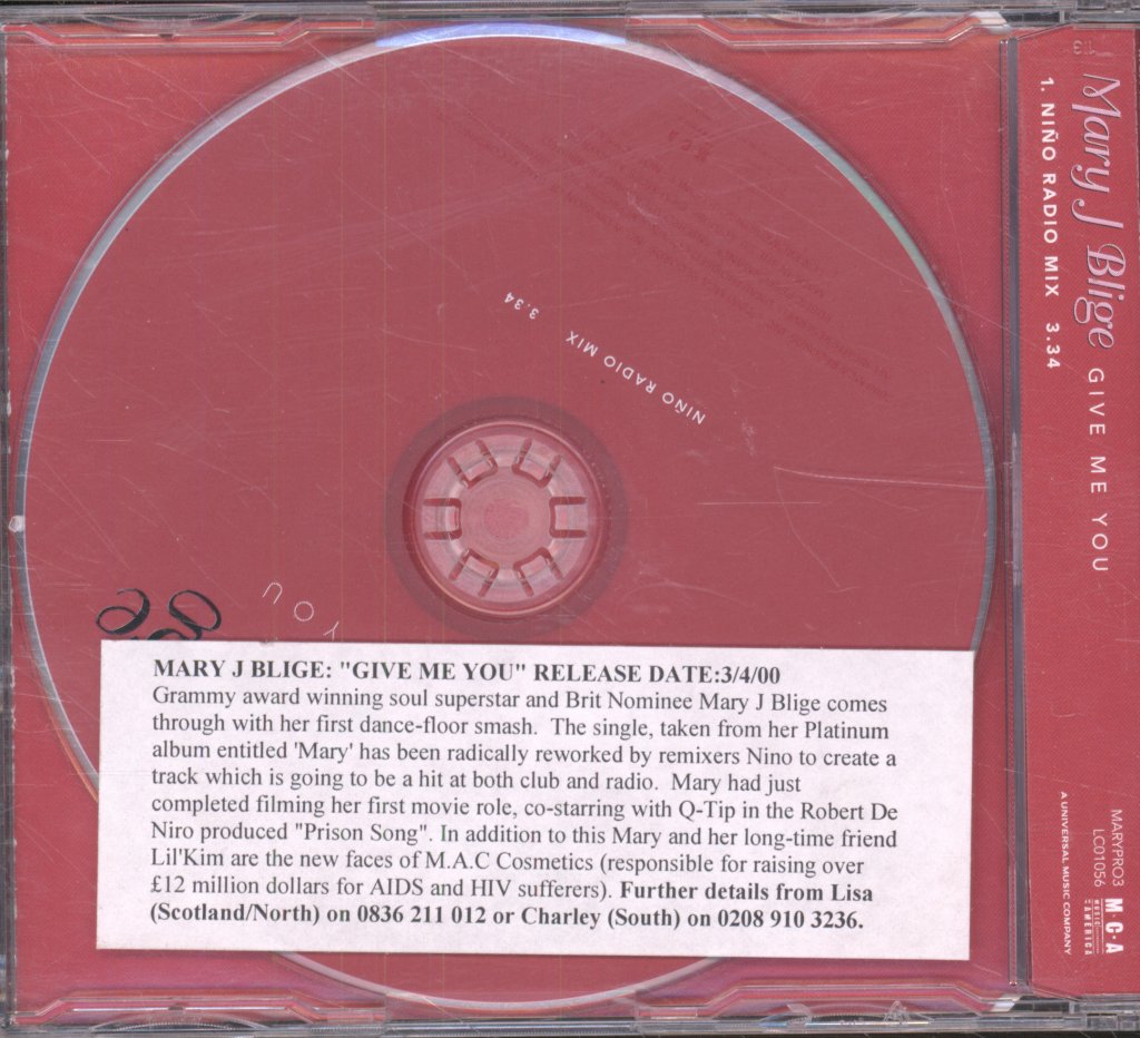 Mary J Blige - Give Me You - Cd