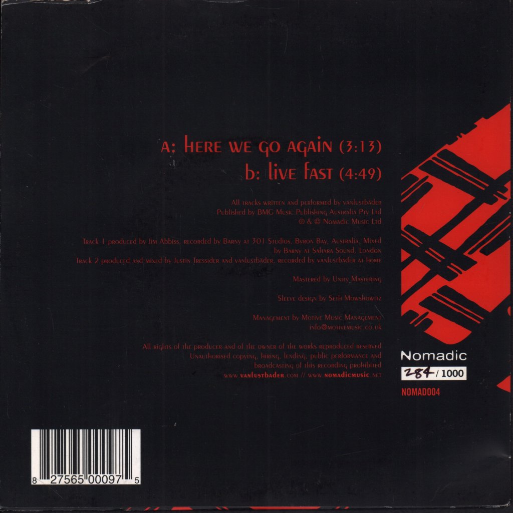 Vanlustbader - Here We Go Again - 7 Inch