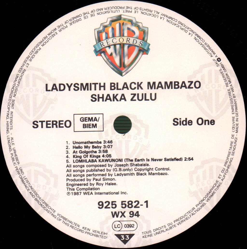 Ladysmith Black Mambazo - Shaka Zulu - Lp