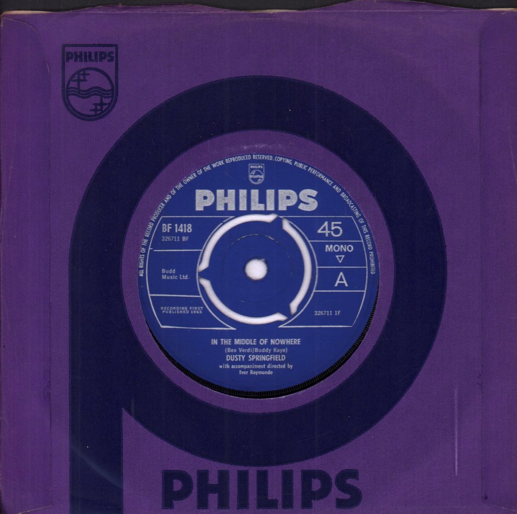 Dusty Springfield - In The Middle Of Nowhere - 7 Inch