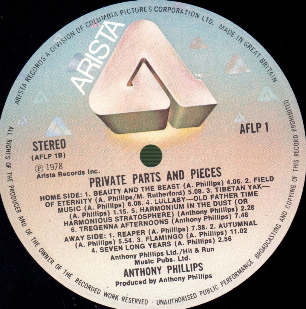 Anthony Phillips - Sides / Private Parts And Pieces - Double Lp