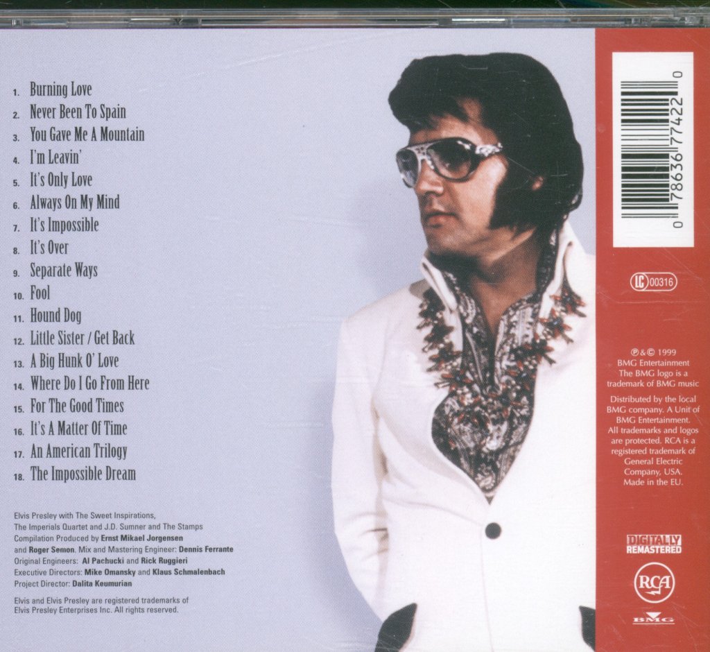 Elvis Presley - Burning Love - Cd