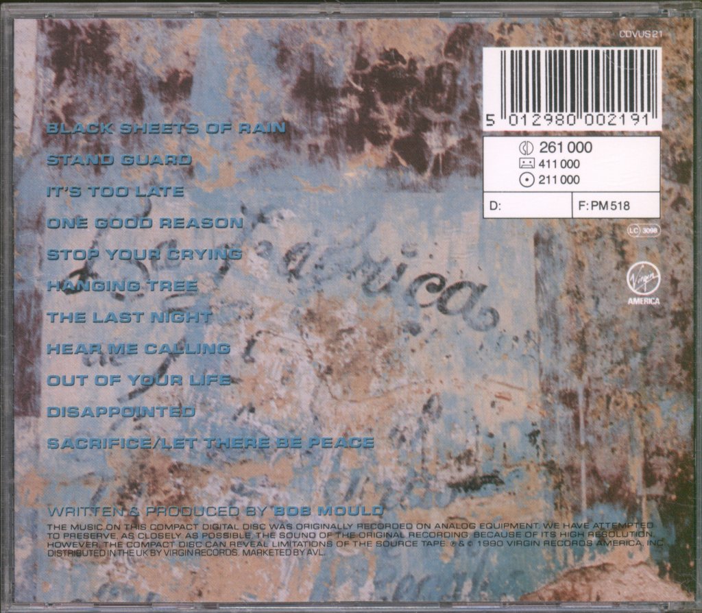 Bob Mould - Black Sheets Of Rain - Cd