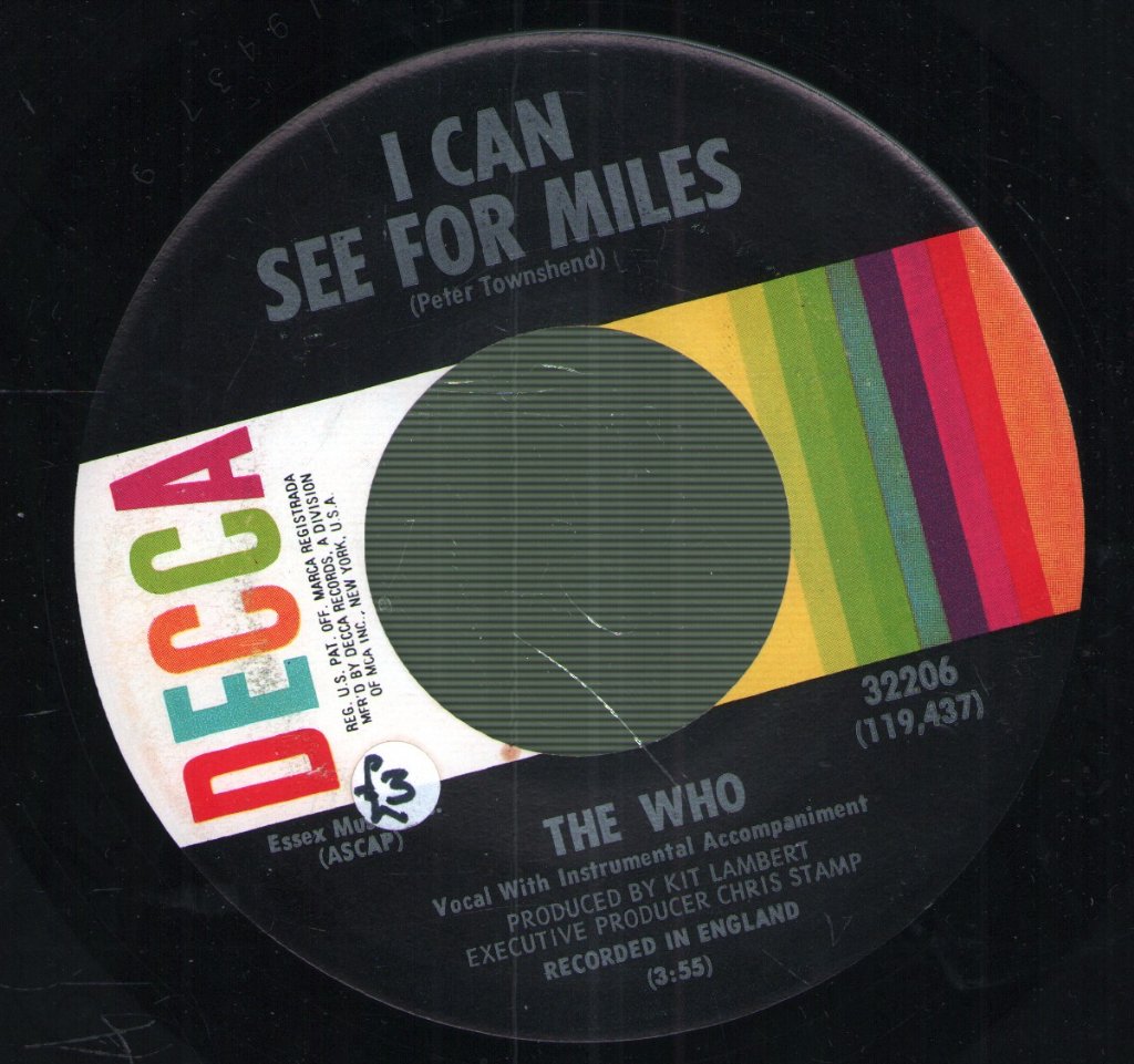 Who - I Can See For Miles / Mary-Anne With The Shaky Hands - 7 Inch