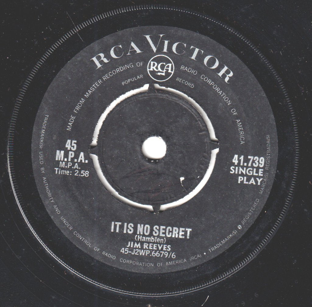 Jim Reeves - It Is No Secret - 7 Inch