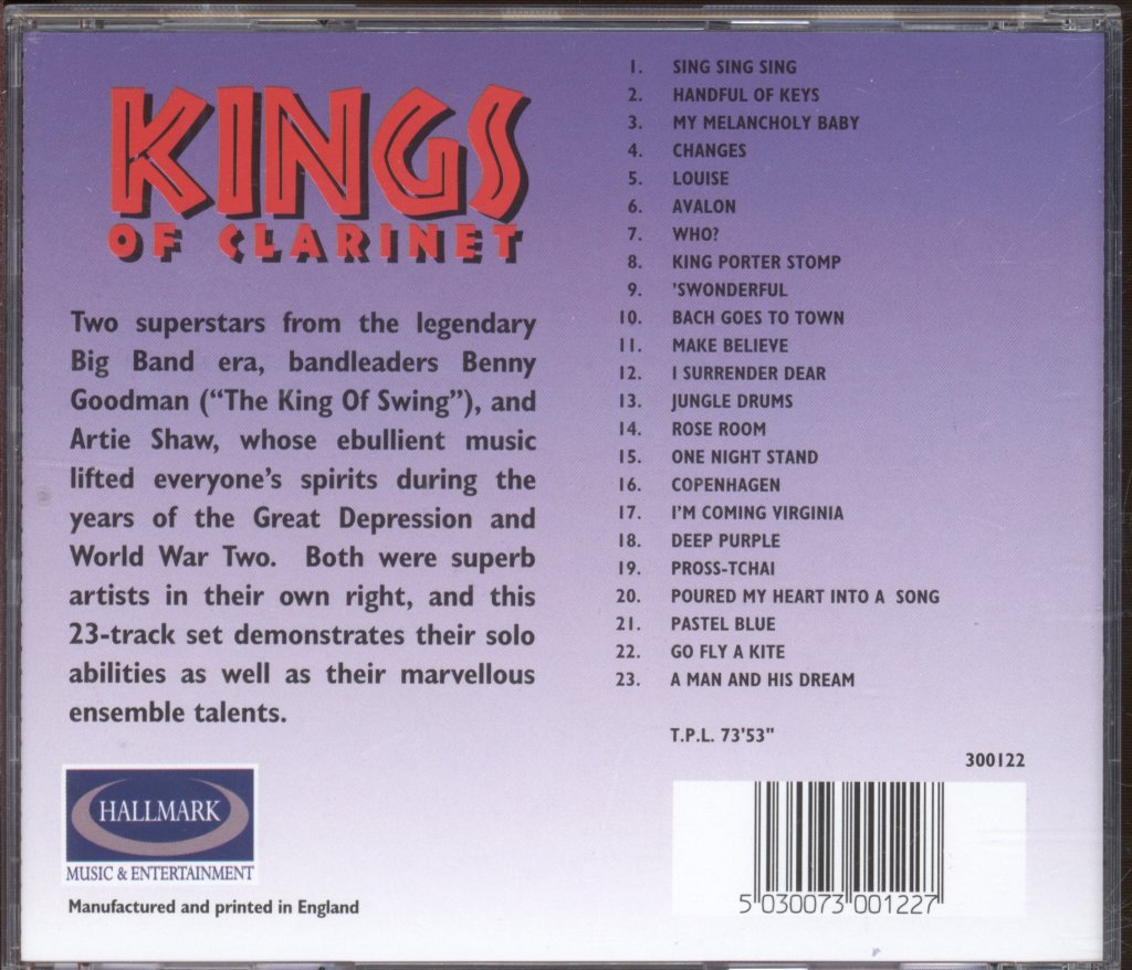Benny Goodman - Kings Of Clarinet - Cd