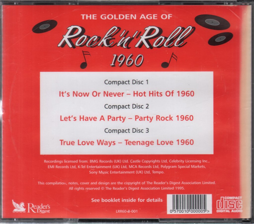 Various Artists - Golden Age Of Rock N Roll 1960 - Triple Cd