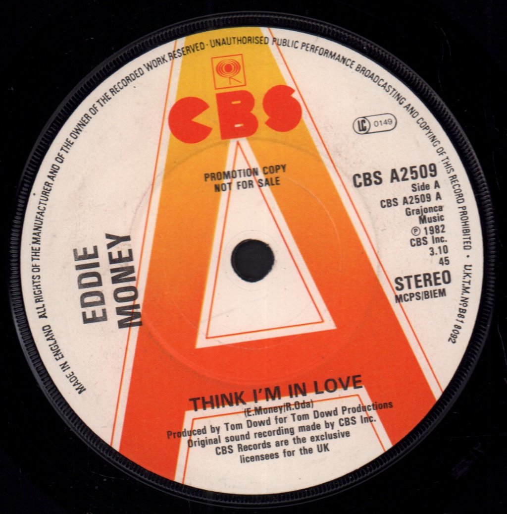 Eddie Money - Think I'm In Love - 7 Inch