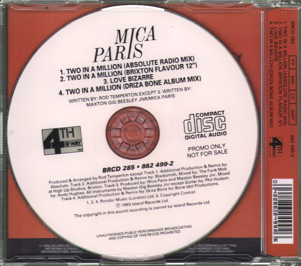 Mica Paris - Two In A Million - Cd