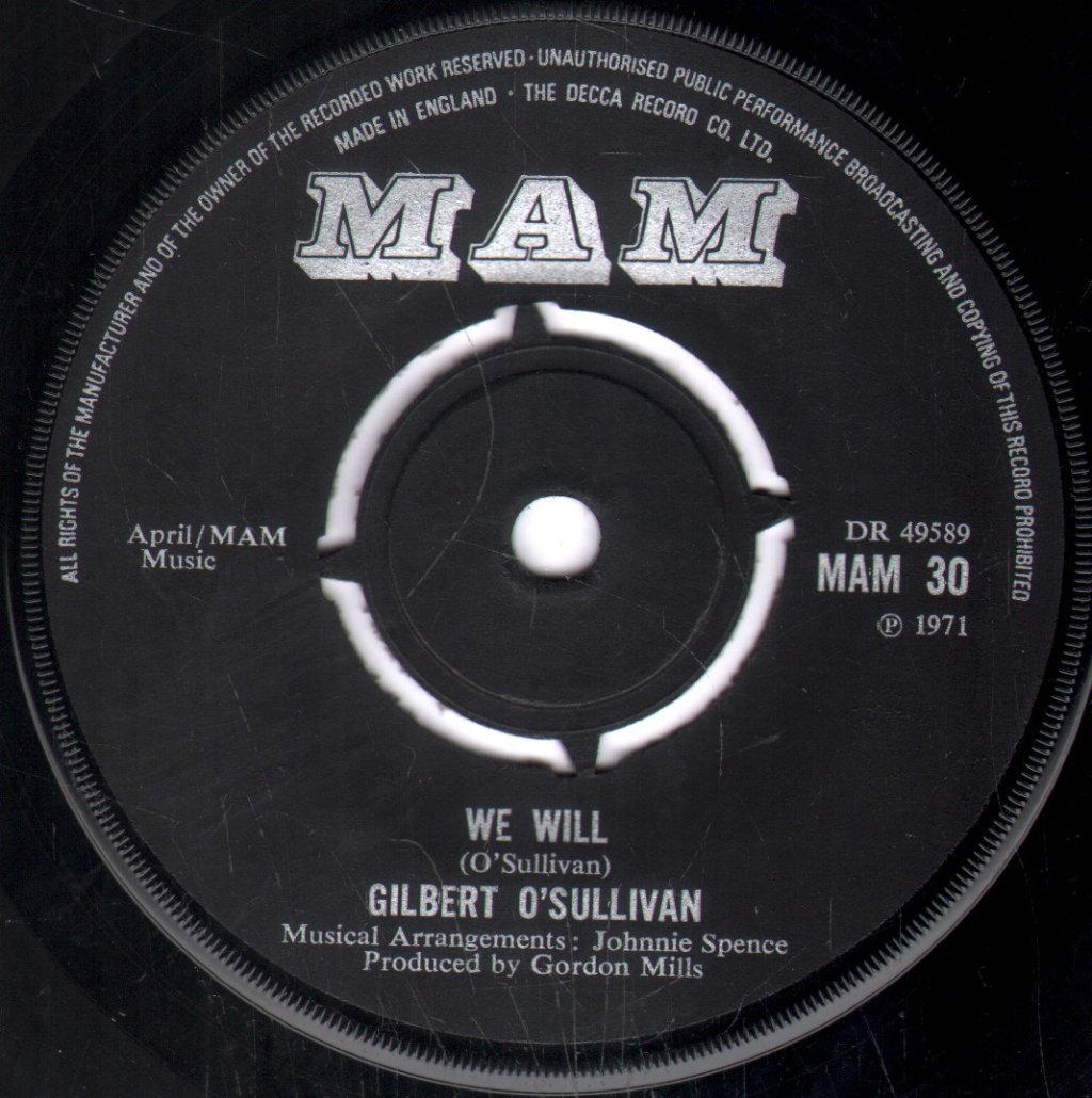 Gilbert O'Sullivan - We Will - 7 Inch