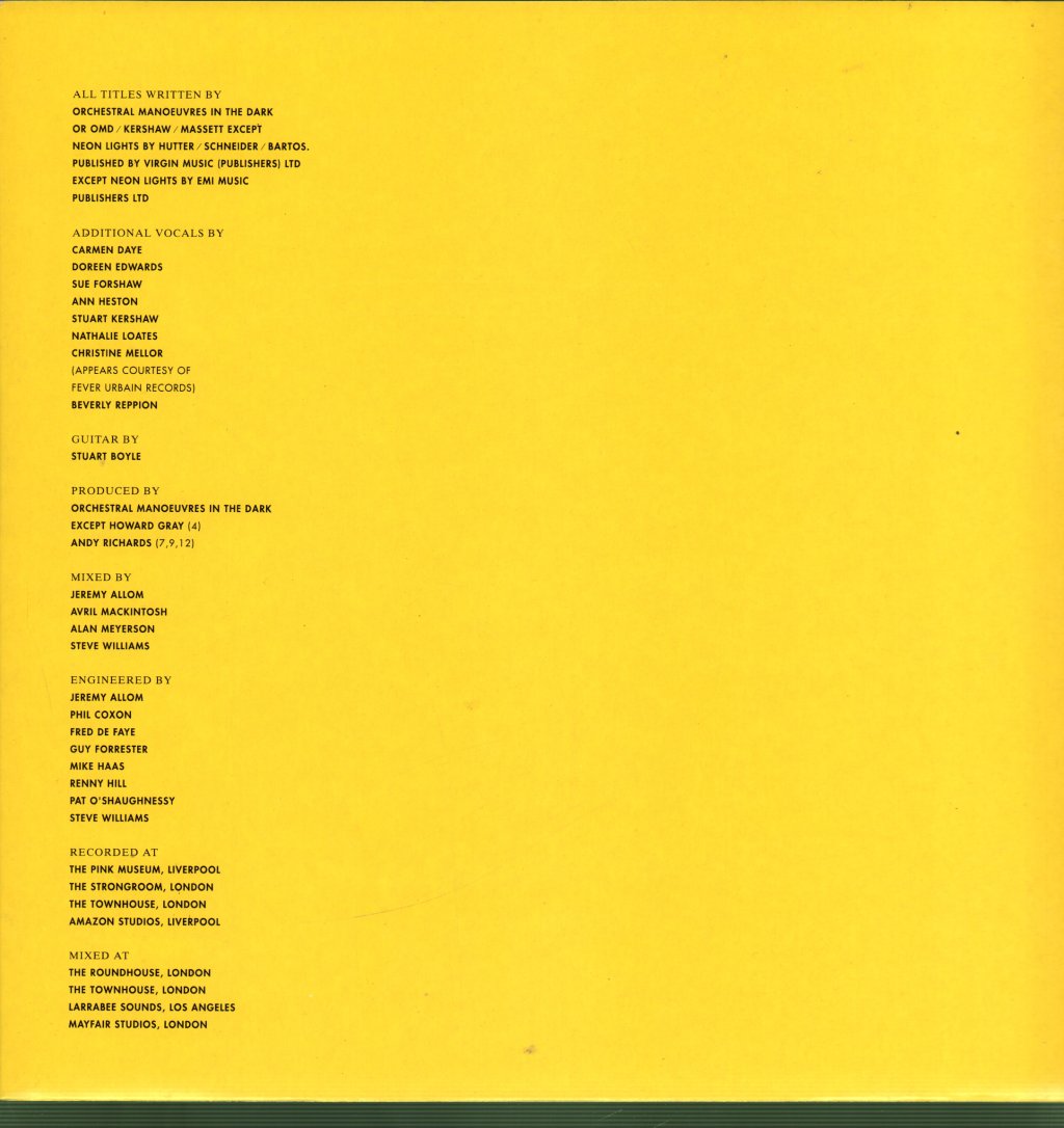 OMD - Sugar Tax - Lp