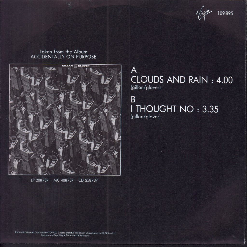 Gillan And Glover - Clouds And Rain - 7 Inch