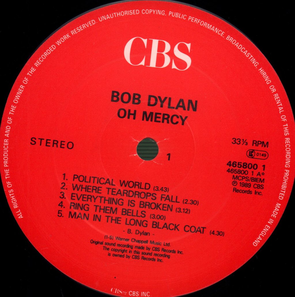 Bob Dylan - Oh Mercy - Lp