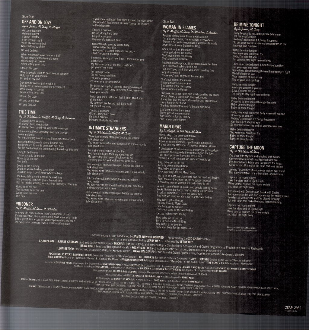 Champaign - Woman In Flames - Lp
