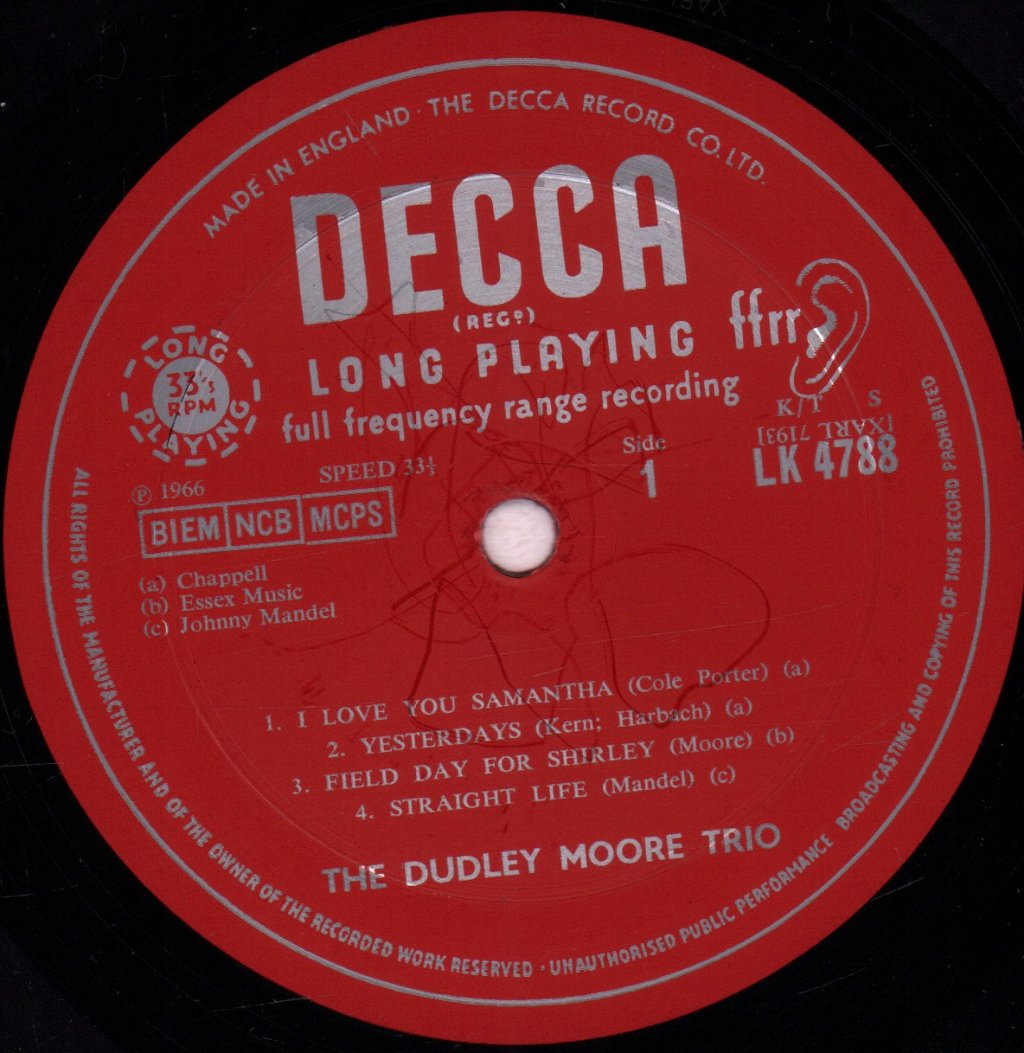 Dudley Moore Trio - Genuine Dud - Lp