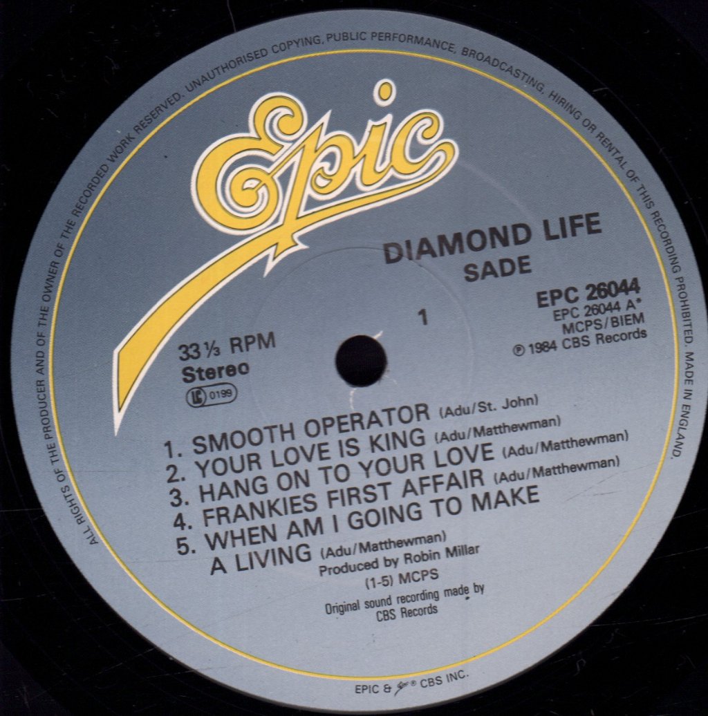 Sade - Diamond Life - Lp