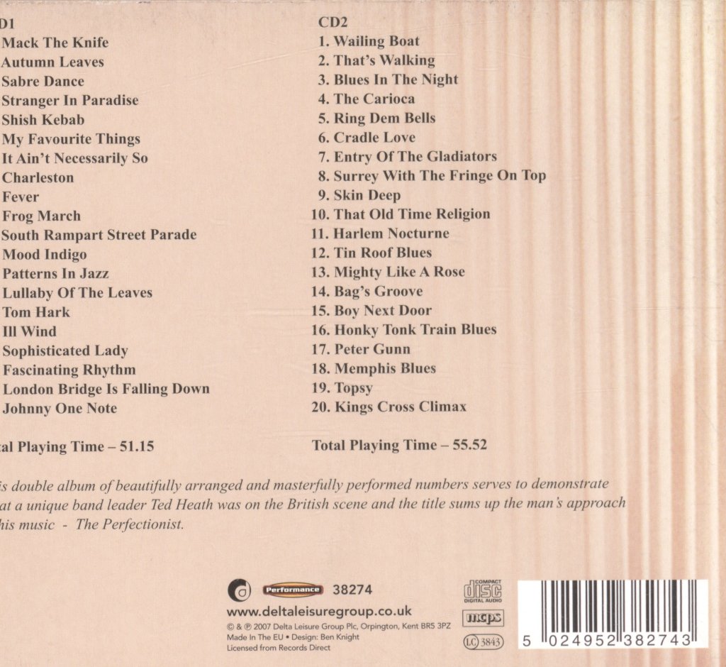 Ted Heath - Perfectionist - Double Cd