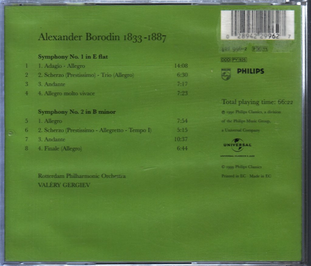 Borodin - symphonies 1&2 - Cd