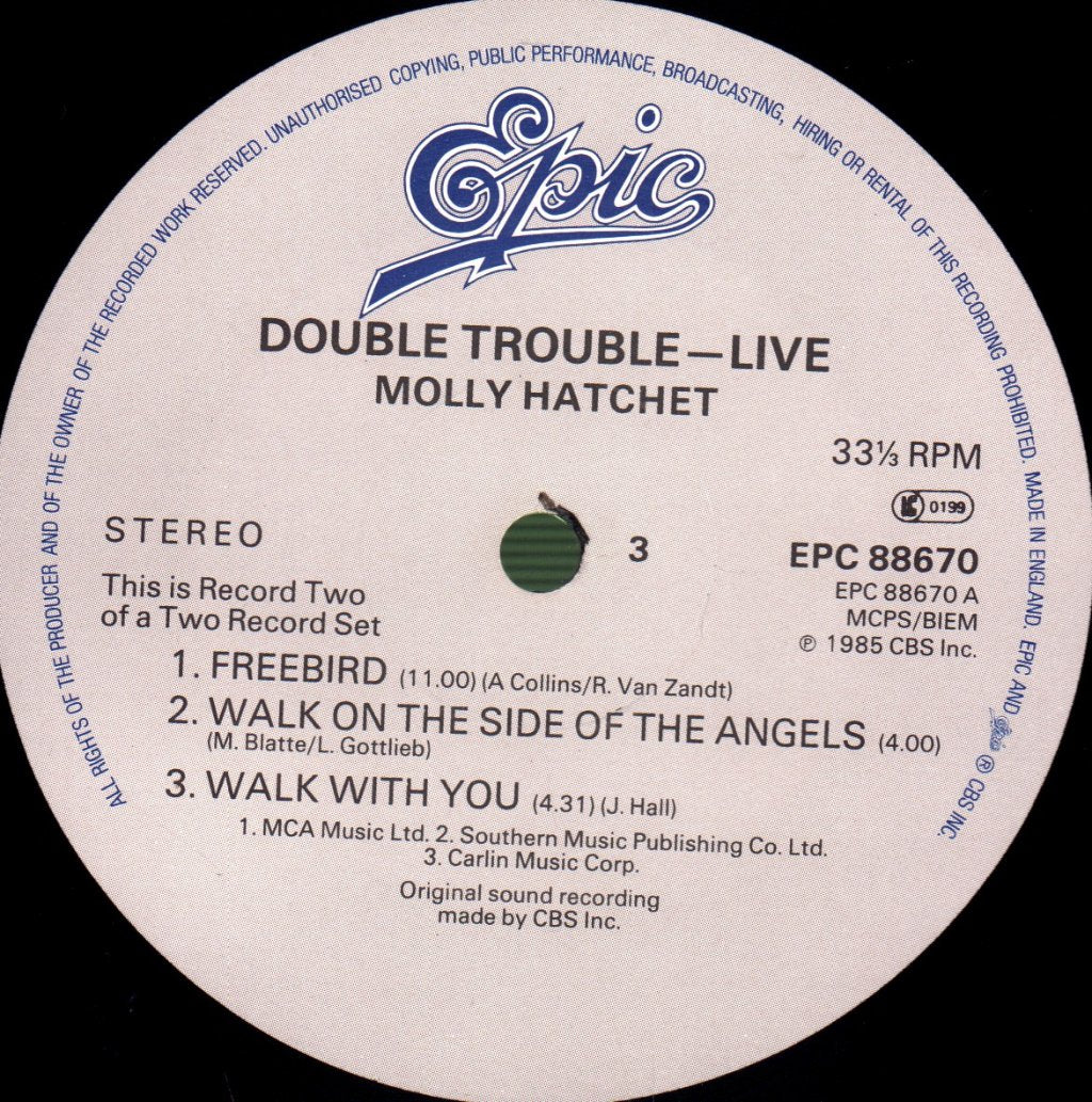 Molly Hatchet - Double Trouble Live - Lp