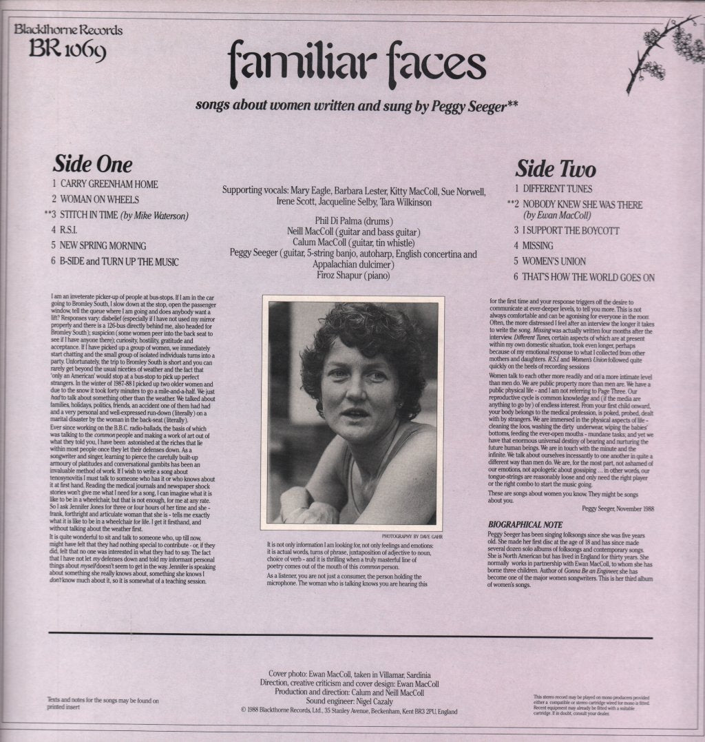 Peggy Seeger - Familiar Faces - Lp