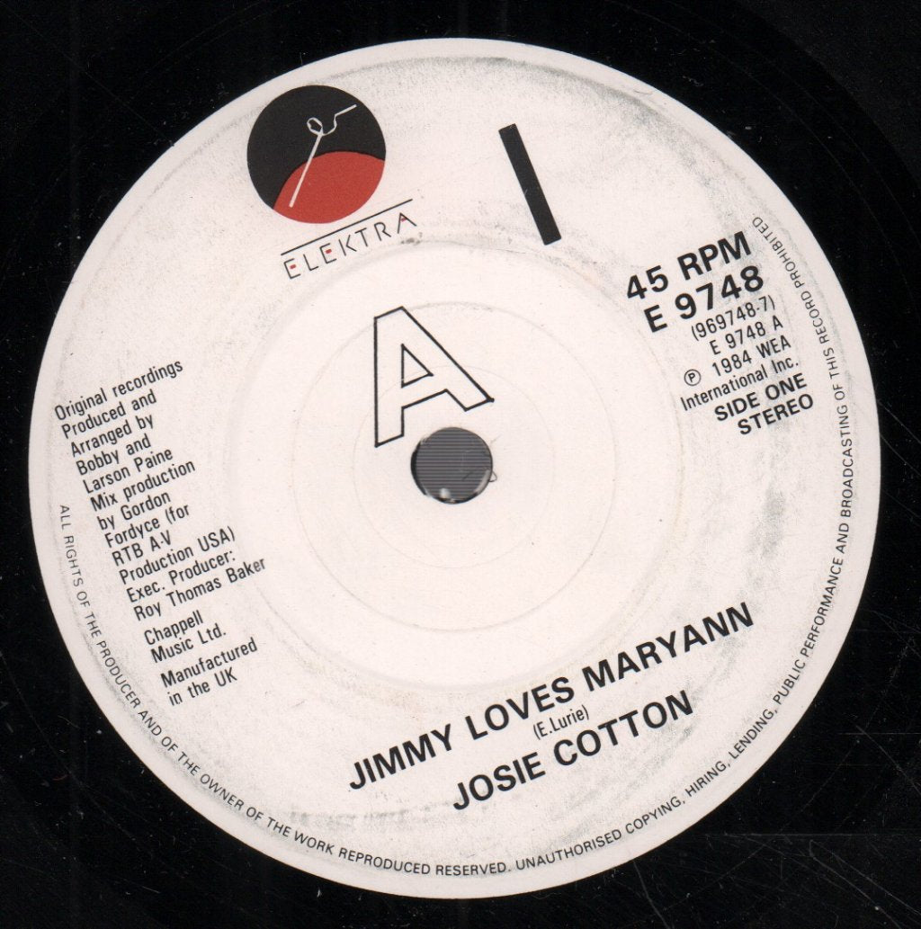 Josie Cotton - Jimmy Loves Maryann - 7 Inch