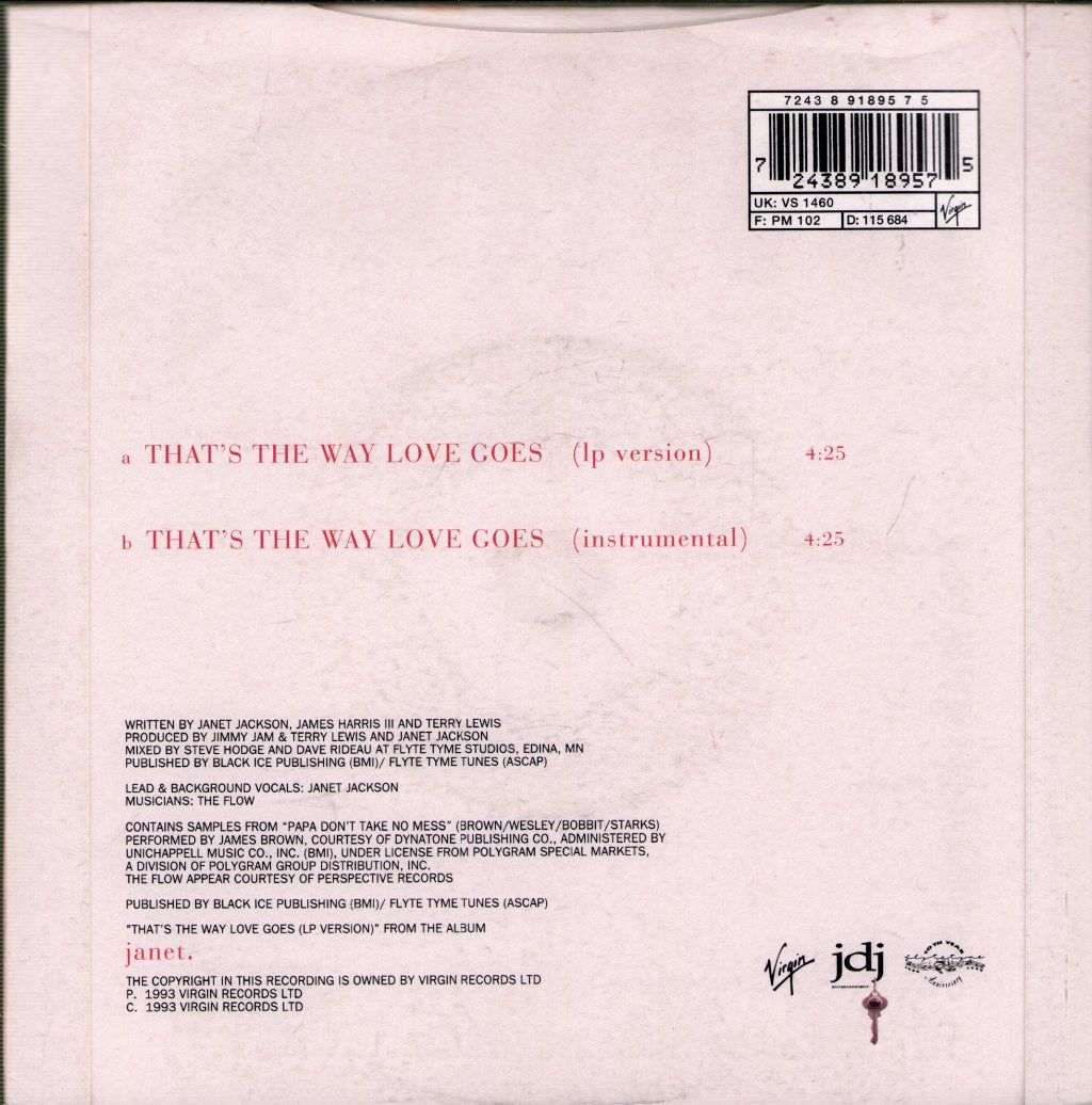 Janet Jackson - That's The Way Love Goes - 7 Inch