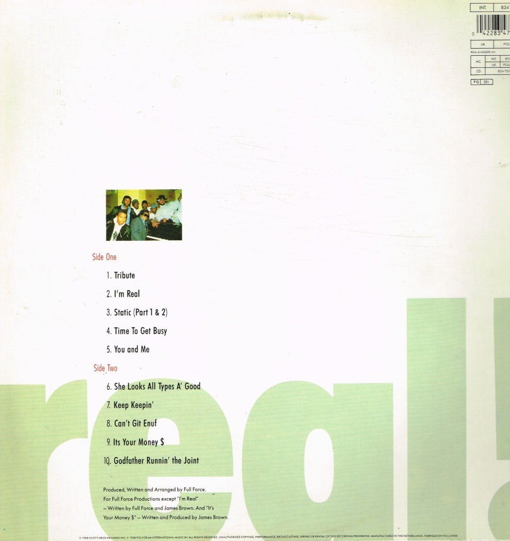 James Brown With Full Force - I'm Real - Lp