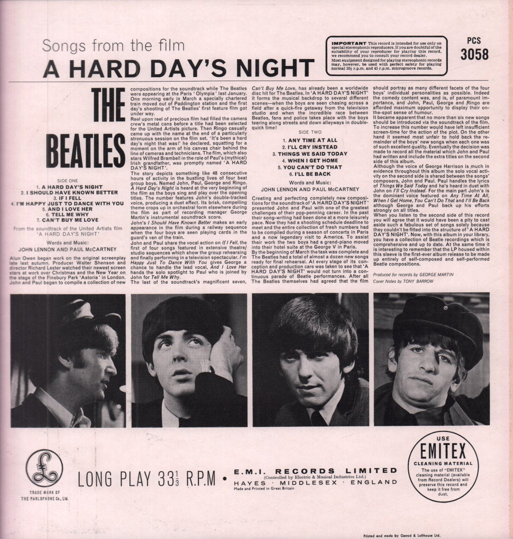 Beatles - A Hard Day's Night - Lp