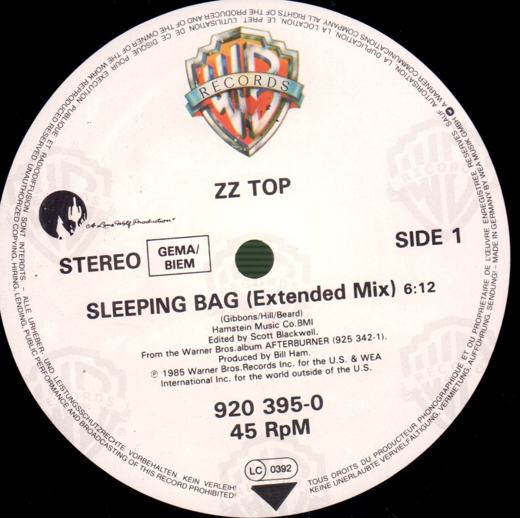 ZZ Top - Sleeping Bag - 12 Inch