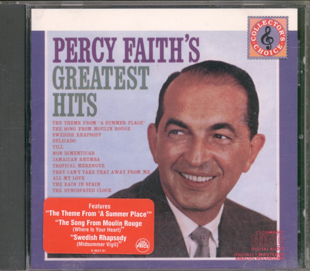 Percy Faith - Percy Faith's Greatest Hits - Cd