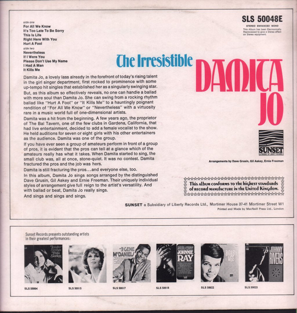 Damita Jo - Irresistible - Lp