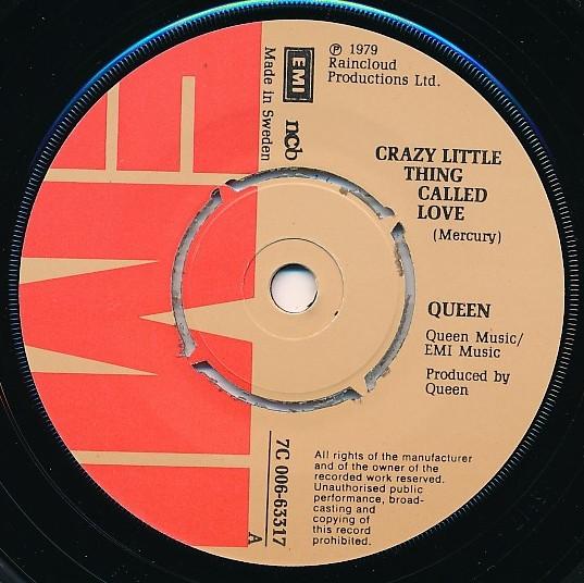Queen - Crazy Little Thing Called Love - 7 Inch