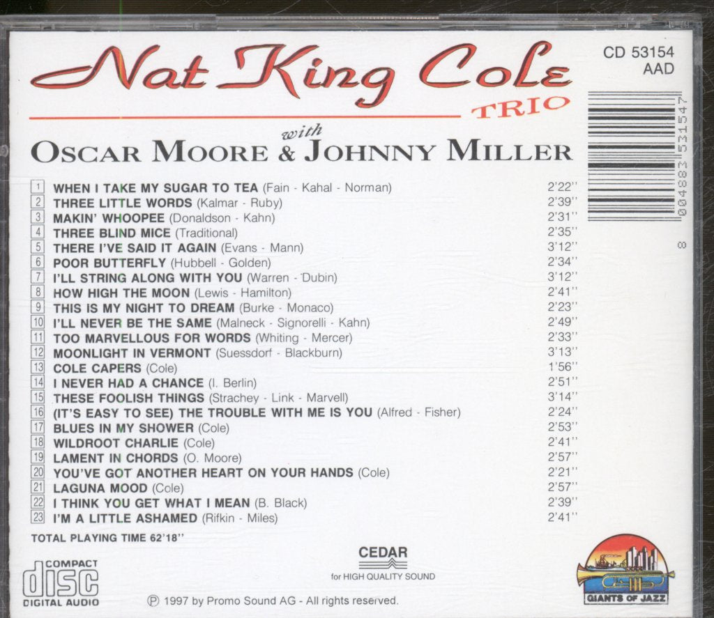 Nat King Cole Trio - Nat King Cole Trio 1947 - Cd