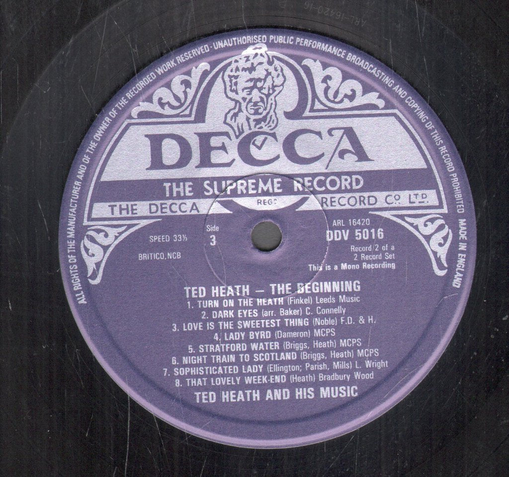 Ted Heath And His Music - Beginning - Double Lp