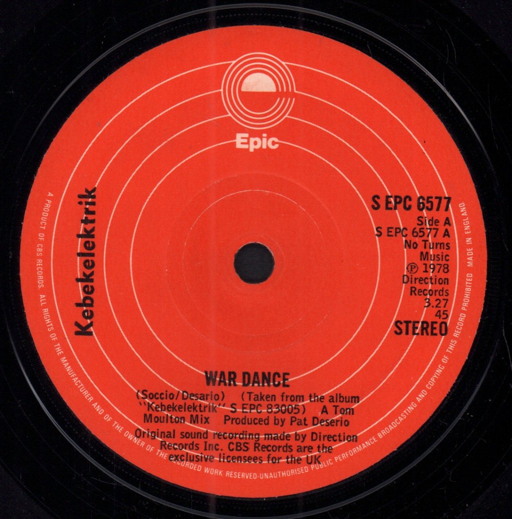 Kebekelektrik - War Dance - 7 Inch
