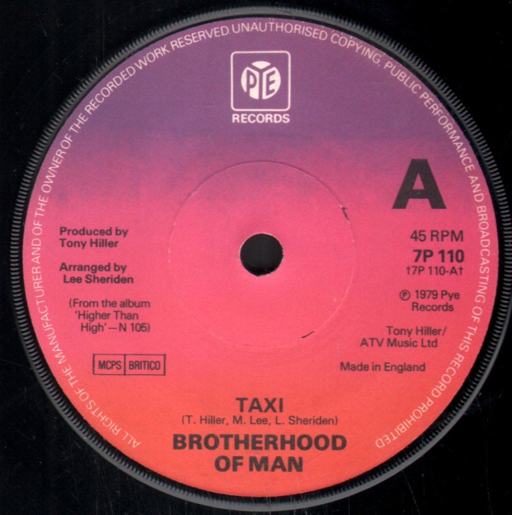 Brotherhood Of Man - Taxi - 7 Inch