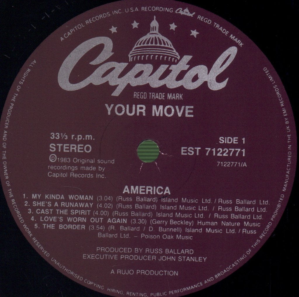 America - Your Move - Lp