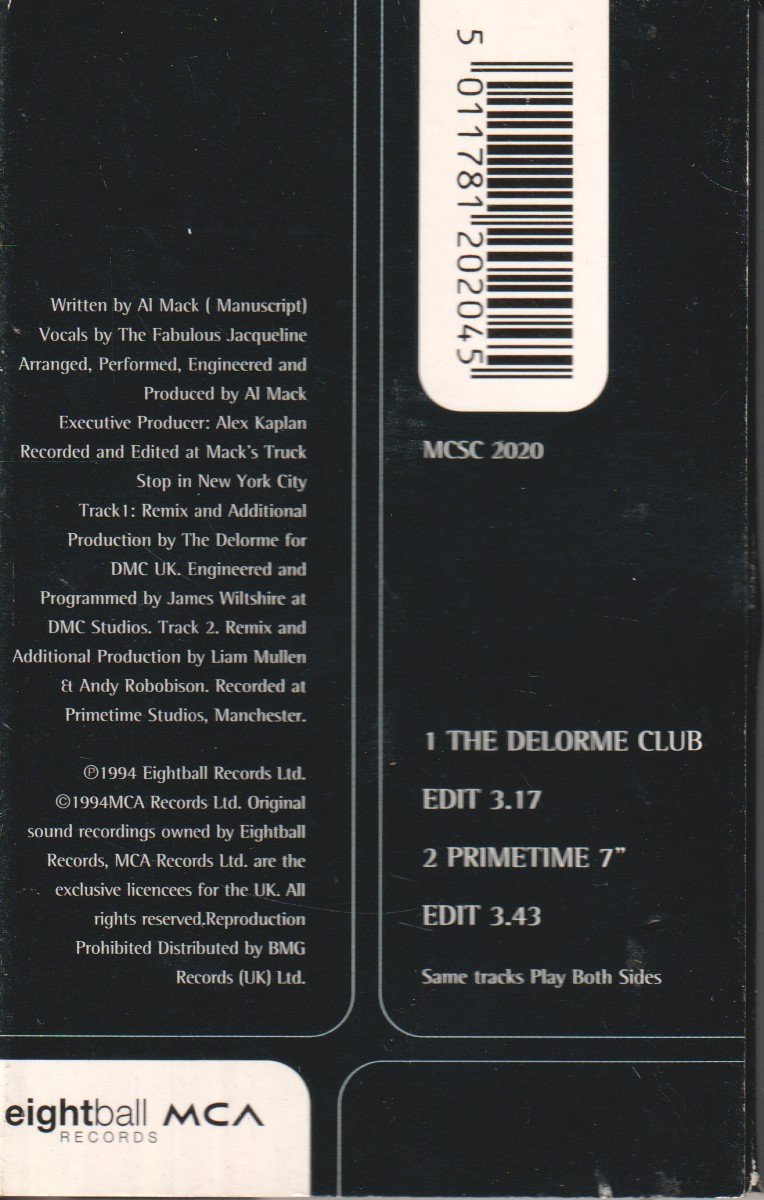Mack Vibe Featuring Jacqueline - I Can't Let You Go - Cassette