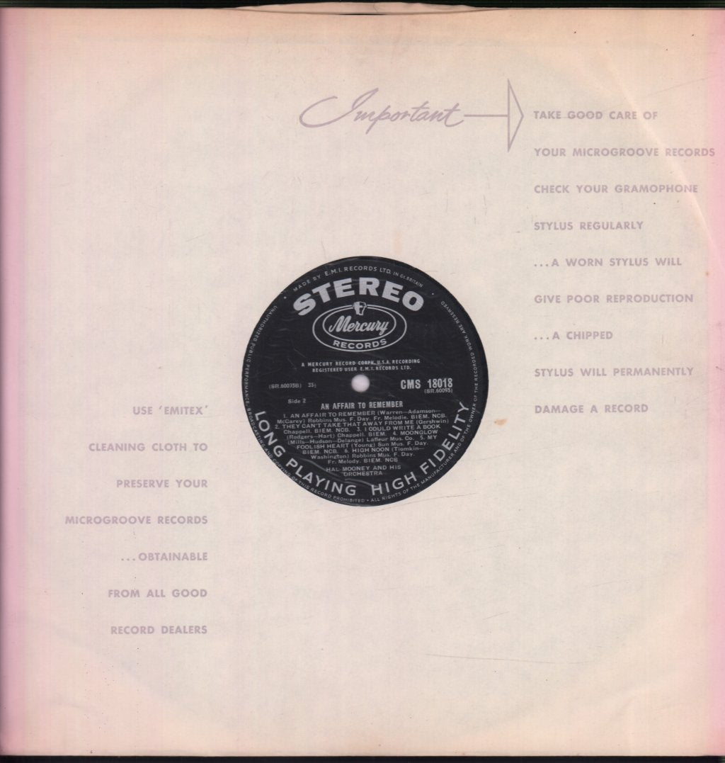 Hal Mooney - An Affair To Remember - Lp