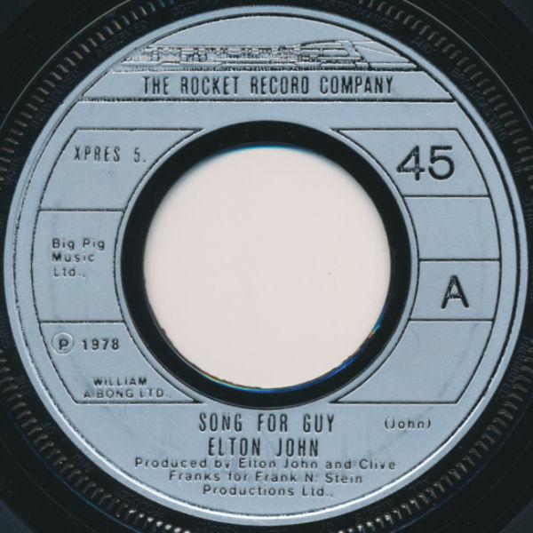 Elton John - Song For Guy - 7 Inch