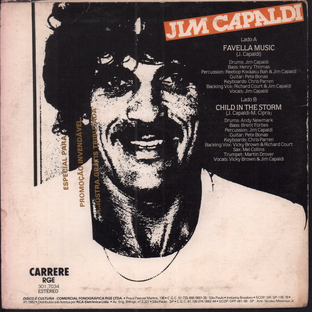 Jim Capaldi - Favella Music - 7 Inch