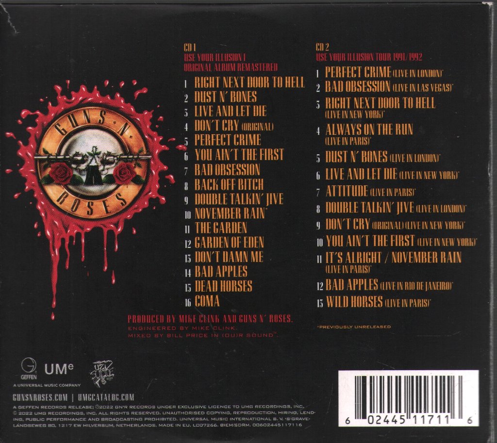 Guns N' Roses - Use Your Illusion I - Double Cd