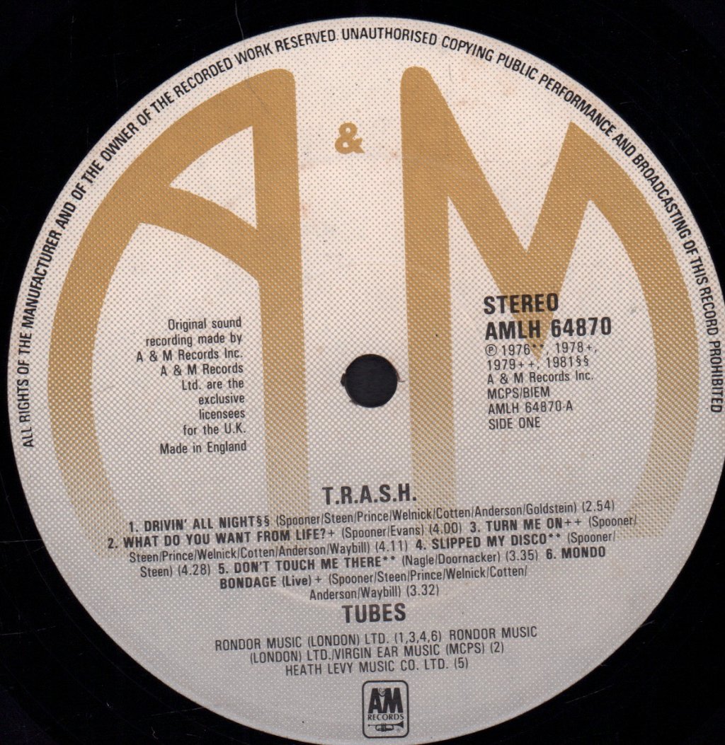 Tubes - T.r.a.s.h. - Lp
