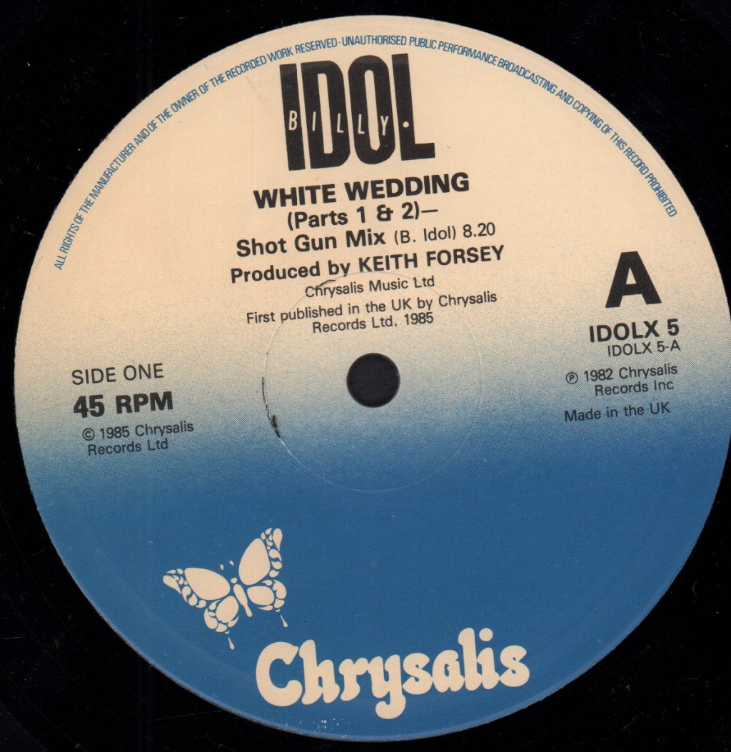 Billy Idol - White Wedding - 12 Inch