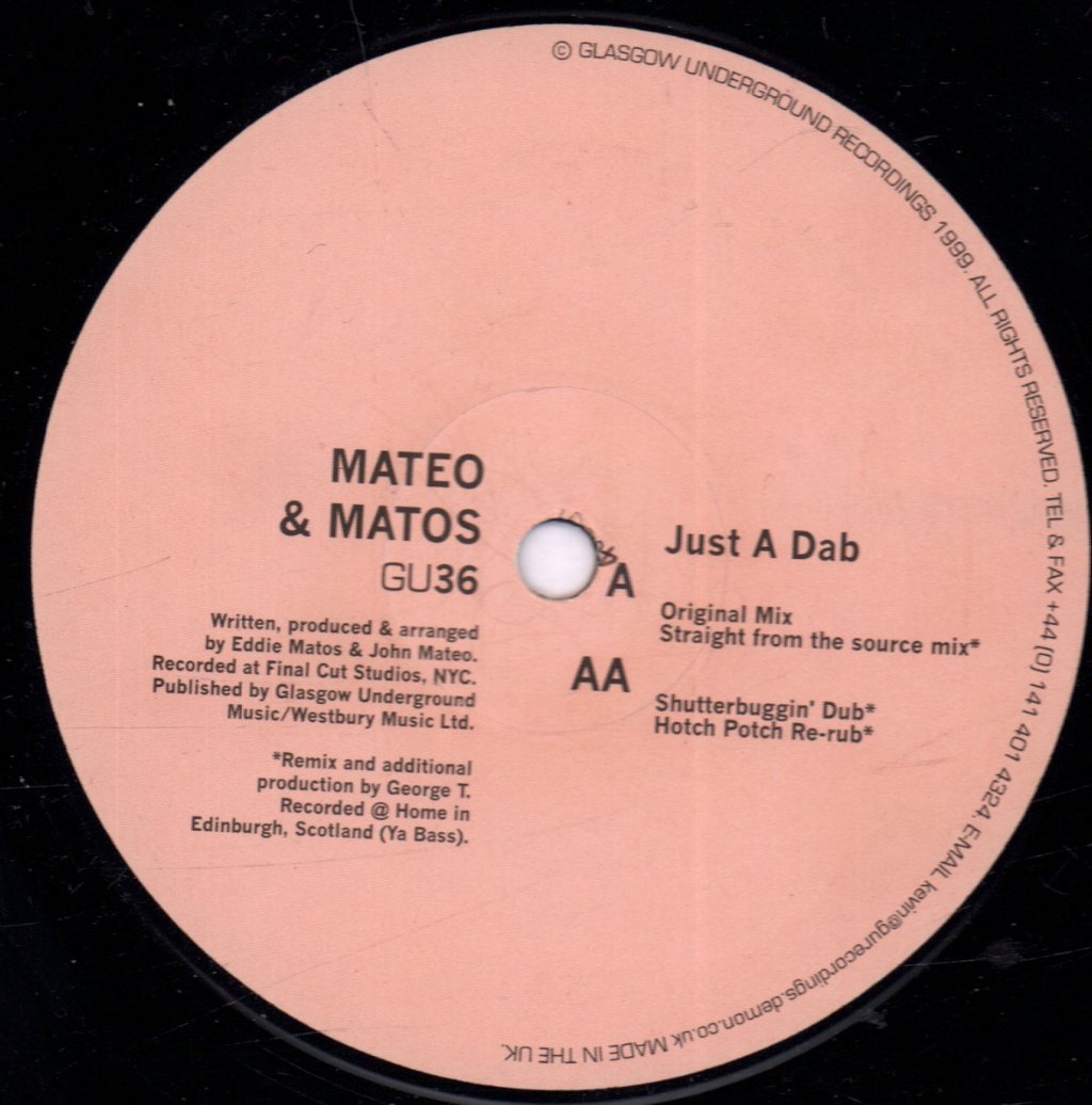 Mateo & Matos - Just A Dab - 12 Inch