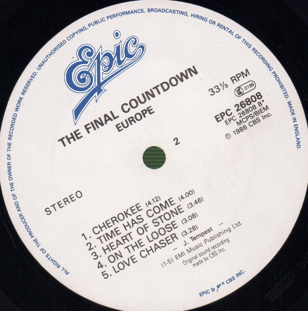 Europe - Final Countdown - Lp