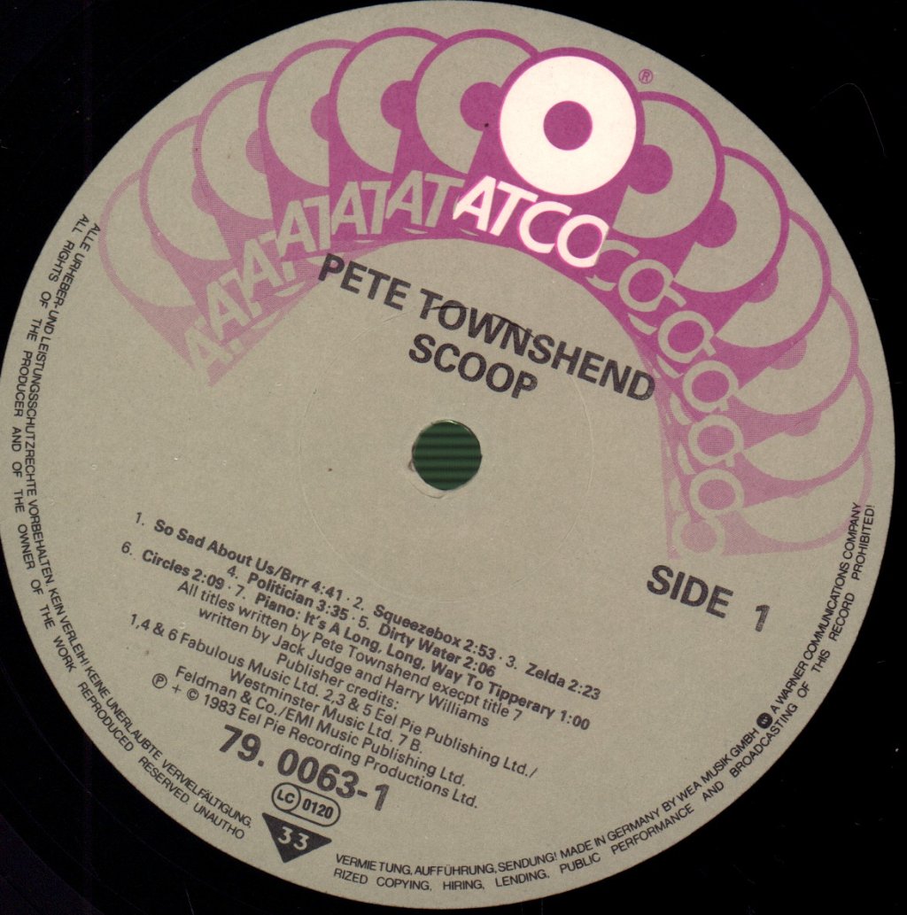 Pete Townshend - Scoop - Double Lp