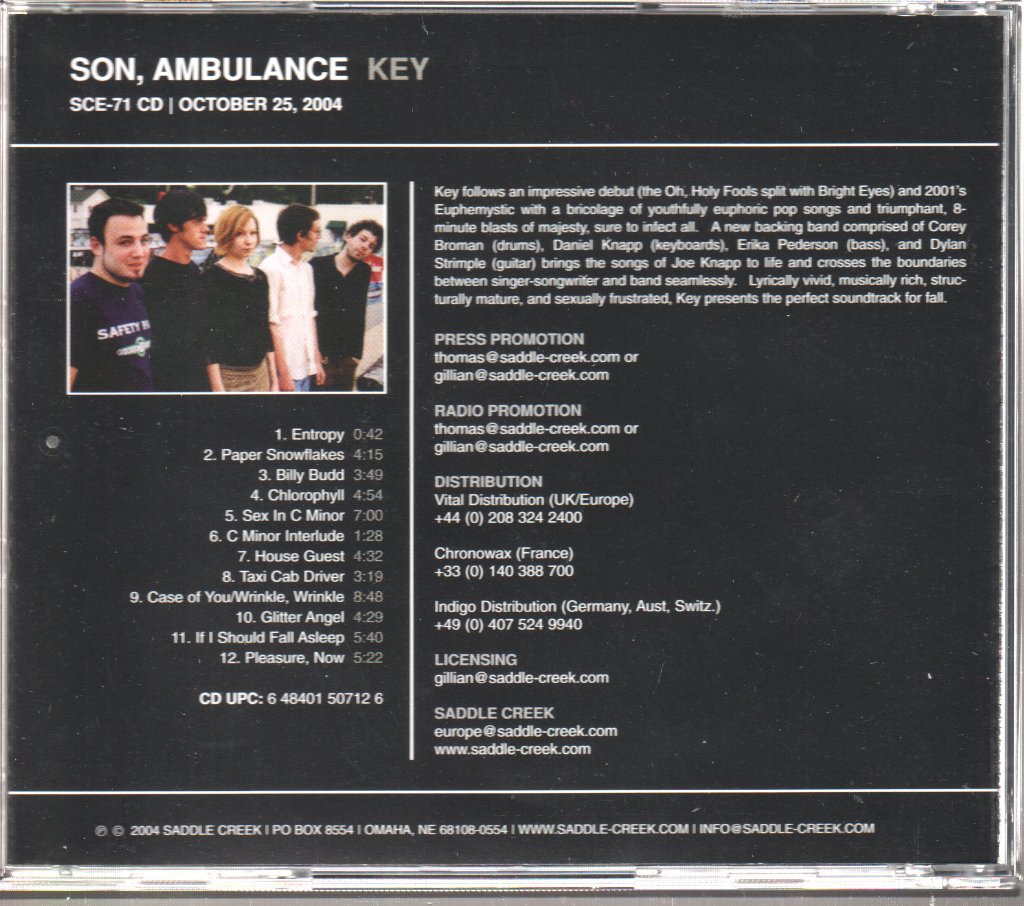 Son, Ambulance - Key - Cd
