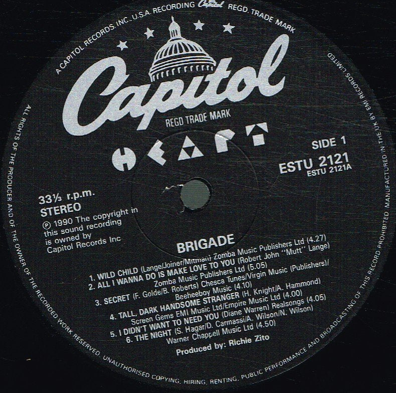 Heart - Brigade - Lp